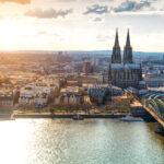 Köln, Panorama Blick auf die Stadt.